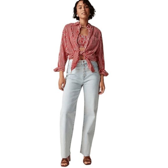 NWT J CREW Full-length slim wide-leg jean in Doriel wash - Picture 3 of 8